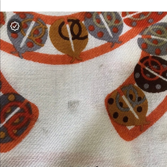 Iconic monogram scarf with coco CC Chanel logo. It measures 68”x28”. - Picture 8 of 9